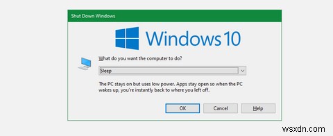 Cách tắt hoặc ngủ Windows 10 bằng phím tắt:5 cách 