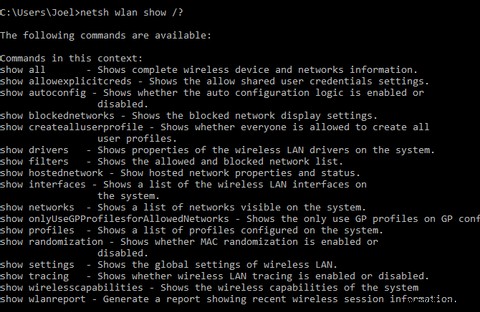 8 lệnh CMD để quản lý mạng không dây trong Windows 