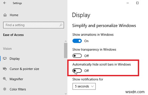 Cách luôn hiển thị thanh cuộn trong ứng dụng Windows Store 