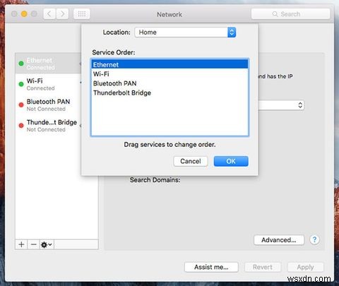 Cách ưu tiên Ethernet qua Wi-Fi trên Mac OS X 