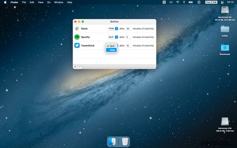 Kiểm soát thói quen ứng dụng macOS của bạn với Quitter 