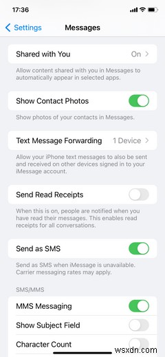 Cách ngừng chia sẻ biên nhận đã đọc trong iMessage 