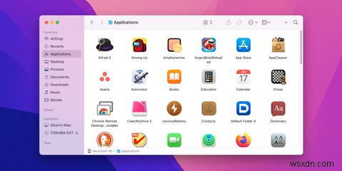 Cách Tìm và Mở Thư mục Ứng dụng Mac 