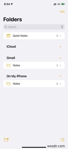 Cách thay đổi tài khoản mặc định cho ứng dụng Notes của Apple 