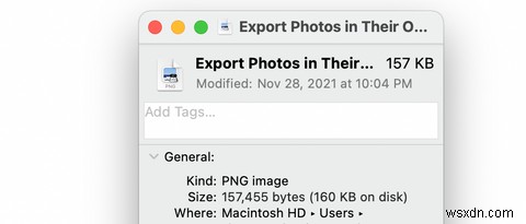 Cách xuất ảnh dưới dạng định dạng tệp khác trên máy Mac 