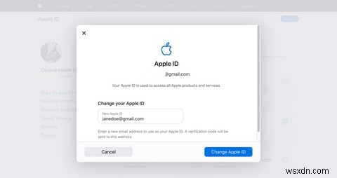 Cách thay đổi địa chỉ email Apple ID của bạn 