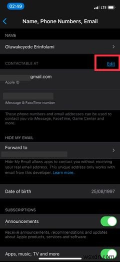 Cách thay đổi địa chỉ email Apple ID của bạn 