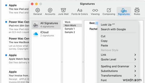Cá nhân hóa email của bạn bằng cách thêm chữ ký email vào thư trên máy Mac của bạn 