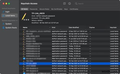 Cách tìm và chỉnh sửa mật khẩu trong Truy cập chuỗi khóa trên máy Mac 