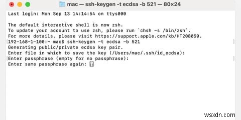 Cách sử dụng SSH-Keygen để tạo khóa SSH trên máy Mac 