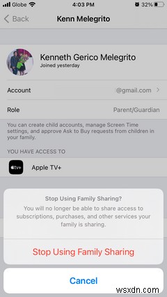 Cách Ngừng Sử dụng Chia sẻ Gia đình Apple hoặc Xóa các Thành viên Gia đình Khác 