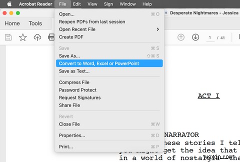 Cách chuyển PDF sang Word trên máy Mac 