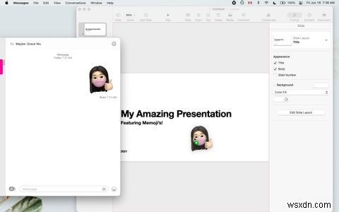Cách thêm Memoji tùy chỉnh vào bản trình bày và tài liệu của bạn trên máy Mac 