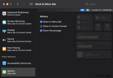 Cách hiển thị phần trăm pin trên thanh menu trong macOS 