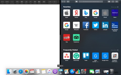Cách sử dụng hai ứng dụng cạnh nhau trong Chế độ xem tách đôi trên máy Mac 
