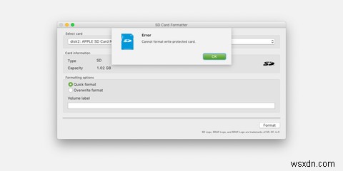Cách định dạng thẻ SD trên máy Mac của bạn 