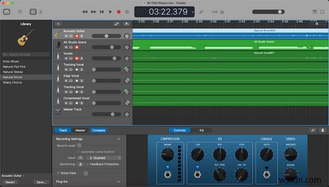 Cách sử dụng Garageband trên Mac để ghi nhiều bản nhạc trực tiếp cùng một lúc 