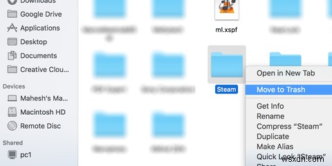 Cách gỡ cài đặt Steam trên máy Mac 