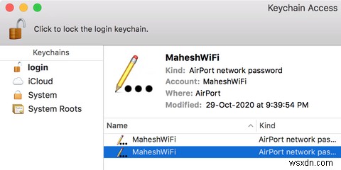 Cách xem mật khẩu Wi-Fi trên máy Mac 