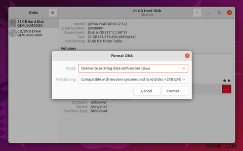 Cách sử dụng tiện ích đĩa Ubuntu để quản lý ổ cứng / SSD tốt hơn 