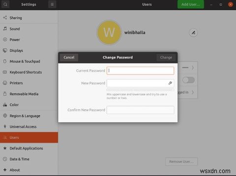 Cách thay đổi mật khẩu của bạn trong Ubuntu 