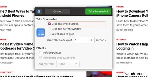 6 ứng dụng tốt nhất để chụp ảnh màn hình trên Ubuntu 