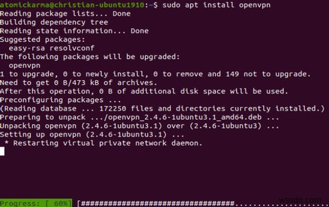 Cách cài đặt ứng dụng khách VPN trên Ubuntu Linux 