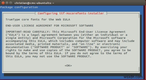 Cách cài đặt Phông chữ văn bản của Microsoft trong Ubuntu Linux 