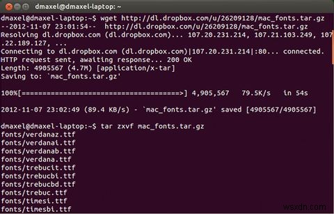 Cách tải phông chữ Mac &Windows trong Ubuntu [Linux] 