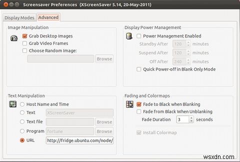Cách thay đổi trình bảo vệ màn hình trên Ubuntu 11.10 