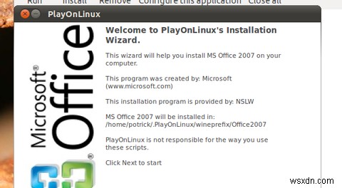 Cách dễ dàng cài đặt Microsoft Office 2007 trên Linux 