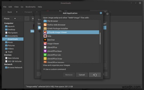 Cách xem Hình ảnh WebP trên Ubuntu và Linux Mint 
