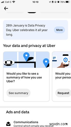 Bây giờ bạn có thể xem bảng phân tích chi tiết về xếp hạng Uber của mình