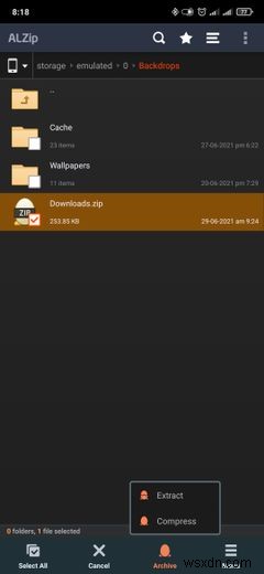 Cách mở tệp ZIP trong Android 