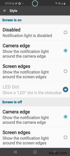 Làm thế nào để kích hoạt thông báo cắt camera bằng đèn LED trên điện thoại Samsung 