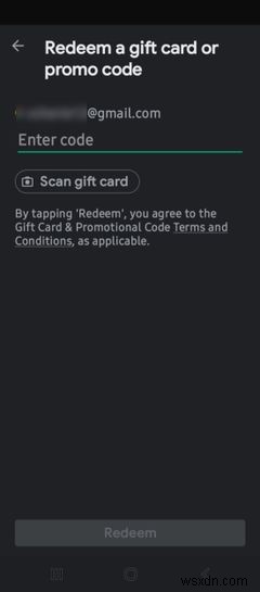 Cách đổi mã khuyến mại và thẻ quà tặng trên Google Play 