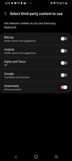 Cách bật và tắt Grammarly trong ứng dụng bàn phím Samsung Galaxy 