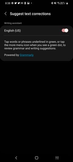 Cách bật và tắt Grammarly trong ứng dụng bàn phím Samsung Galaxy 