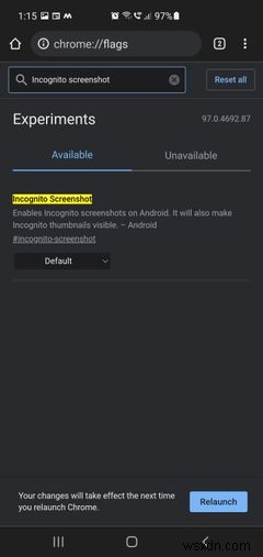 Cách chụp ảnh màn hình ở chế độ ẩn danh trong Android 