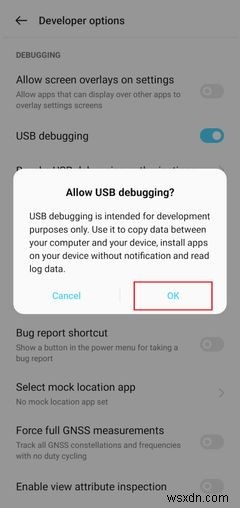 Cách cấp quyền sử dụng ADB trong Android 