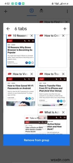 Cách tạo, quản lý và tắt nhóm tab trong Chrome trên Android 