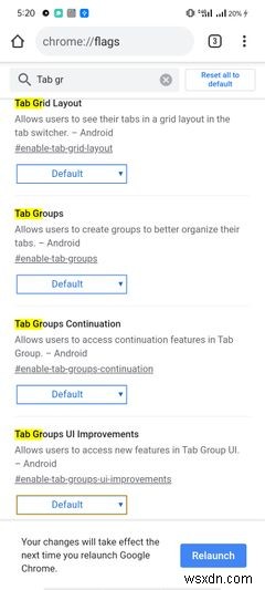 Cách tạo, quản lý và tắt nhóm tab trong Chrome trên Android 