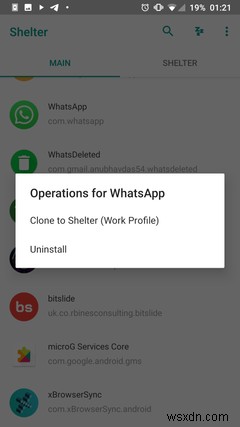 Cách sử dụng ứng dụng Shelter cho Sandbox trên Android 