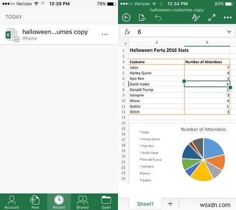 Cách mở tệp Excel trên điện thoại hoặc máy tính bảng 