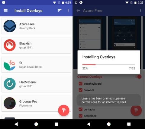 Thanh điều hướng Android Nougat và hơn thế nữa:Hãy thử các chủ đề lớp RRO này