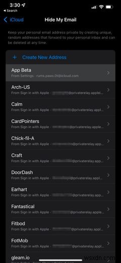 Cách tạo, xem và quản lý ẩn địa chỉ email của tôi với iCloud + 