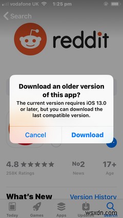 3 cách để cài đặt các phiên bản ứng dụng cũ hơn trên iPhone cũ hơn 