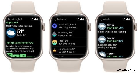 8 ứng dụng thời tiết tốt nhất của Apple Watch 