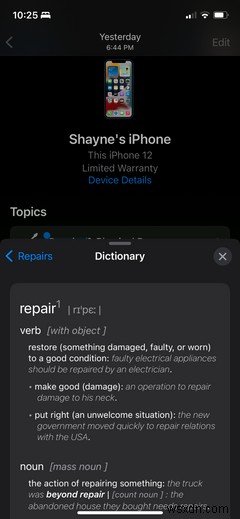 Bạn có biết iPhone của bạn có một từ điển tích hợp sẵn? Đây là cách sử dụng nó 