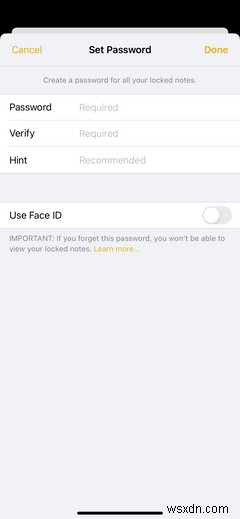 Cách khóa ghi chú riêng tư trong ứng dụng Apple Notes 